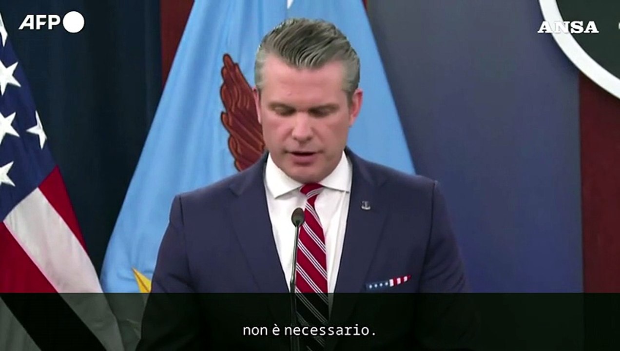 Pete Hegseth: "Gli Stati Uniti non cercano lo scontro per lo Stretto di Hormuz"