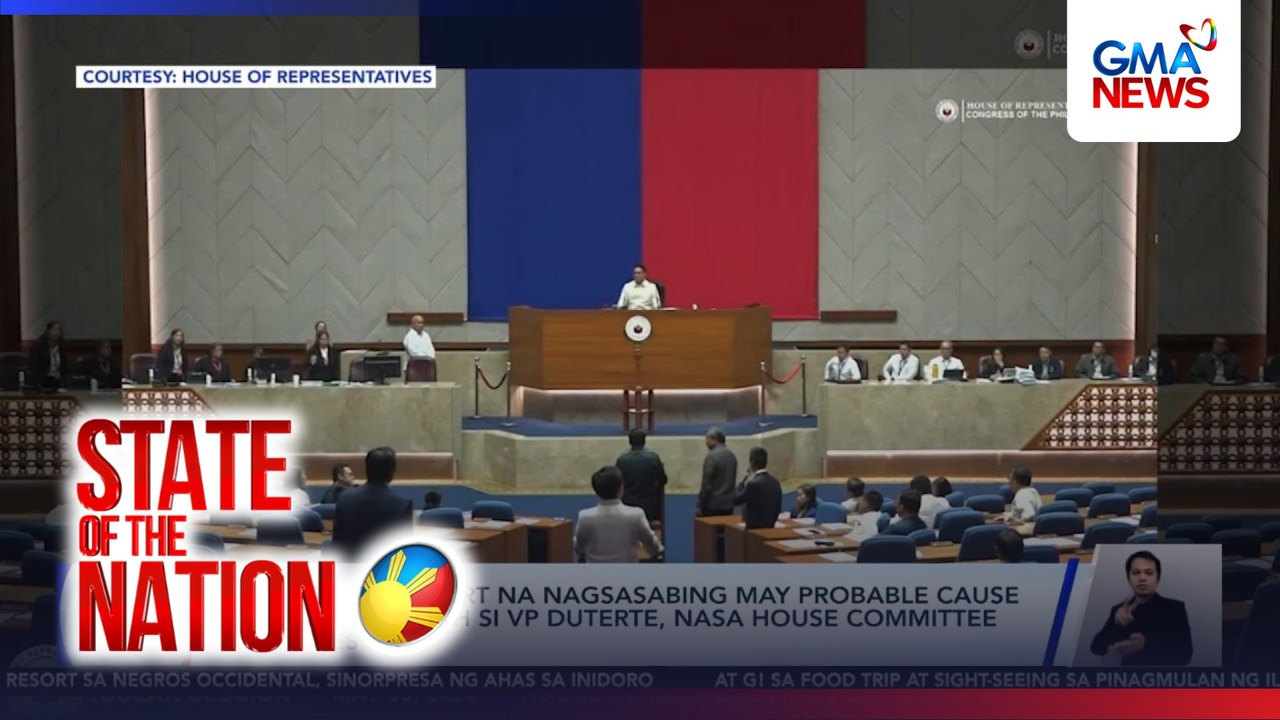 Committee report na nagsasabing may probable cause para ma-impeach si VPSD, nasa House Committee on Rules na | SONA