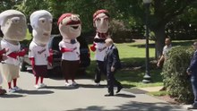 President Trump Joins Kids on the White House Lawn for Presidential Fitness Test