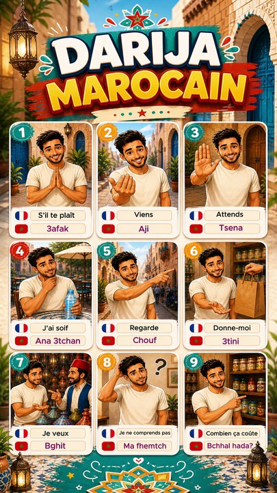 Apprendre le Darija : 9 Expressions Essentielles pour Débutants (Maroc)