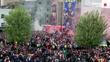 Así fue la llegada a territorio hostil entre pitos del Atlético