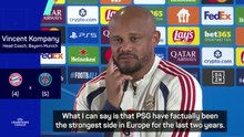 PSG 'Europe's strongest side' in recent years - Kompany