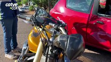 Motociclista quebra o pé em acidente de trânsito no bairro Santa Cruz