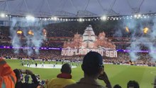Tifo del Arsenal para recibir al Atleti