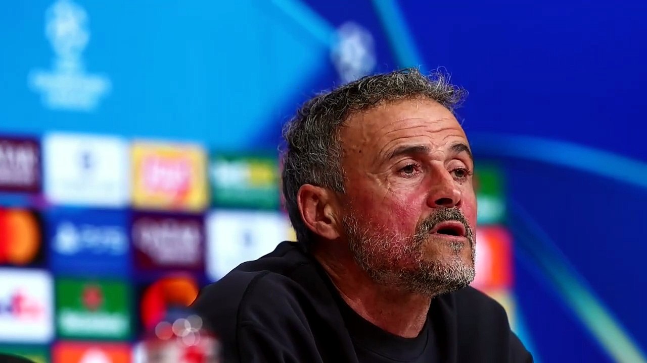 Luis Enrique y Zaïre-Emery atienden a los medios en la víspera del partido de semifinales contra el Bayern