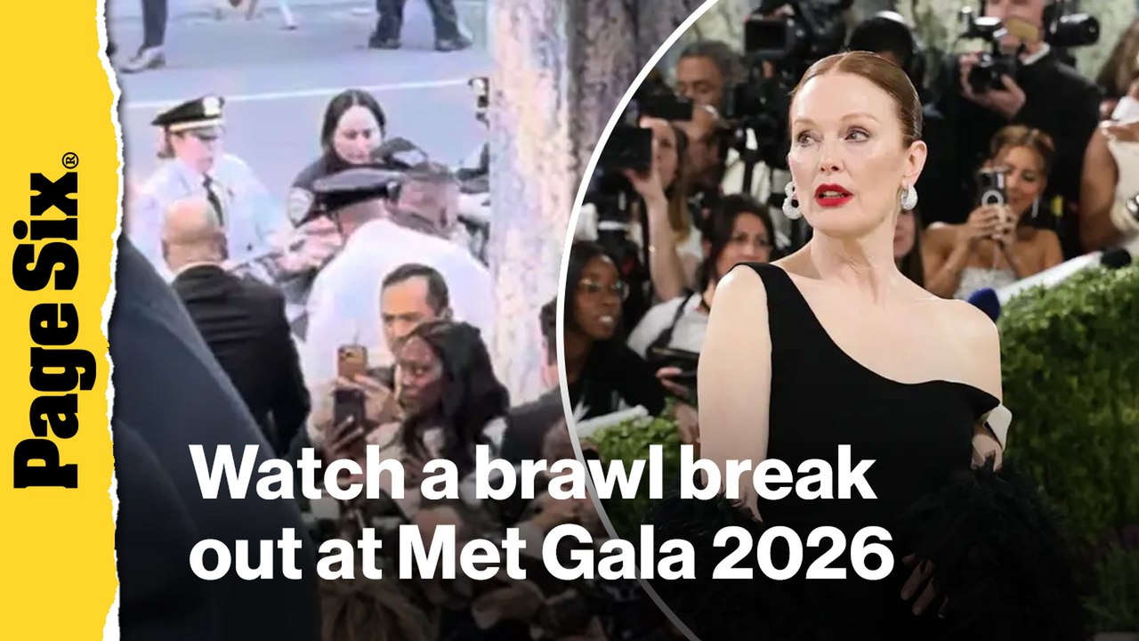 Brawl breaks out at Met Gala 2026 as anti-Bezos protestor leaps over red carpet railing