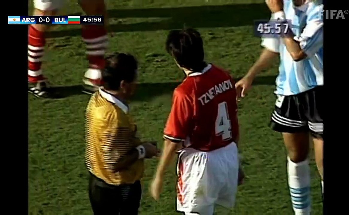 World Cup 1994 Argentina vs Bulgaria (Group D) English commentary
