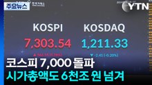 코스피 7,000 돌파...시가총액도 6천조 원 넘겨 / YTN