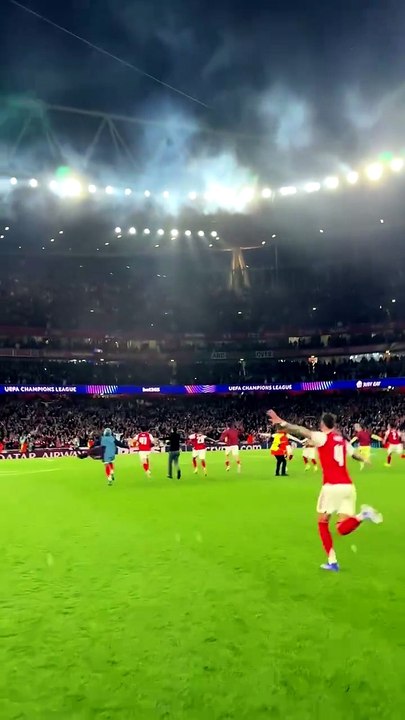 L’équipe d’Arsenal a célébré avec passion à l’issue du match