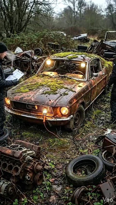 ASMR Deep Clean_ Abandoned 1967 Ford Mustang Fastback 🧽