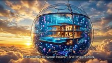 Floating House In A Giant Aquarium