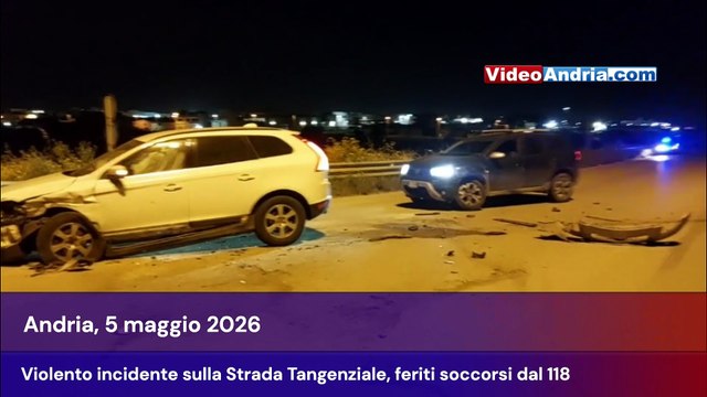 Andria: violento incidente sulla Tangenziale, tre feriti (5 maggio 2026)