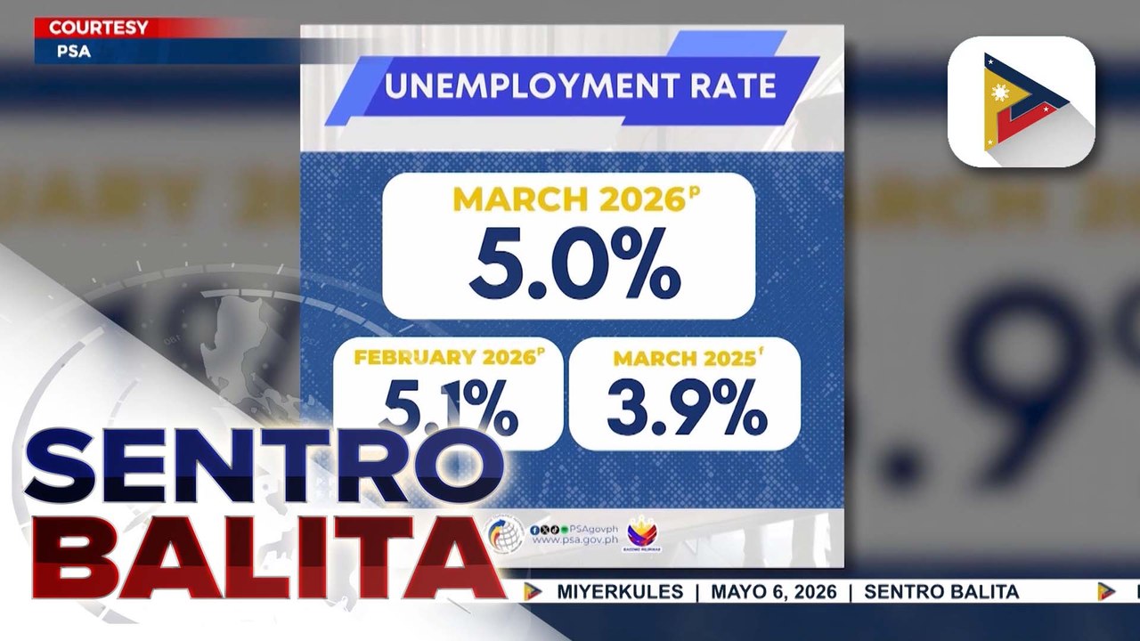 Unemployment rate ng bansa nitong Marso, bumaba ayon sa PSA; DEPDev, tiniyak ang pinaigting na hakbang para sa mga manggagawa na apektado ng Middle East Crisis | ulat ni Elijah Canlas