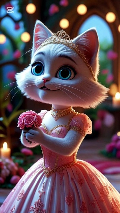 Um Amor em 3D 😻💍🐾  O Beijo do Gato Elegante