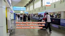 Companhias aéreas cortaram 13.000 voos e dois milhões de lugares em maio devido à crise do combustível para aviões