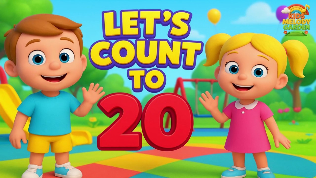 Let’s Count to 20 🔢🎶 | Learn Numbers 1–20 | Fun Counting Song for Kids | Kids Melody Garden