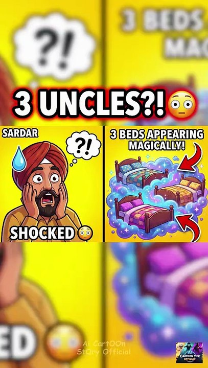 Funny Sardar Joke Animation | 3 Uncles Coming?! 😂 | #shorts #viral #trending