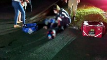 Motociclista fica ferido após forte colisão com carro na marginal da BR-277, em Cascavel