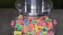 Satisfying hydraulic press vs colorful candy & snacks! 🍫 🍔