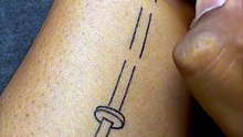 Gel pen tattoo style