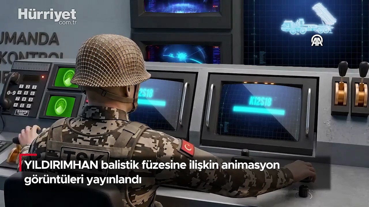 YILDIRIMHAN balistik füzesine ilişkin animasyon görüntüleri yayınlandı