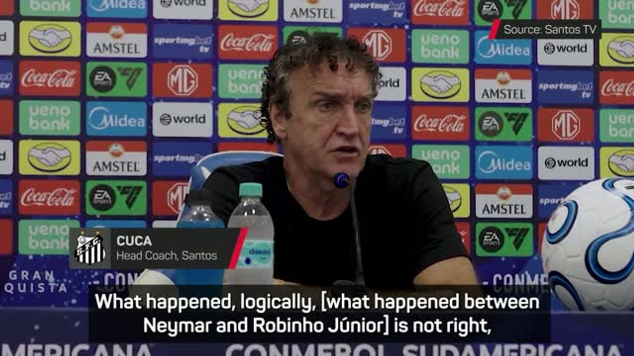 Neymar's alleged assault of Robinho Jr. is damaging for Santos, says Cuca