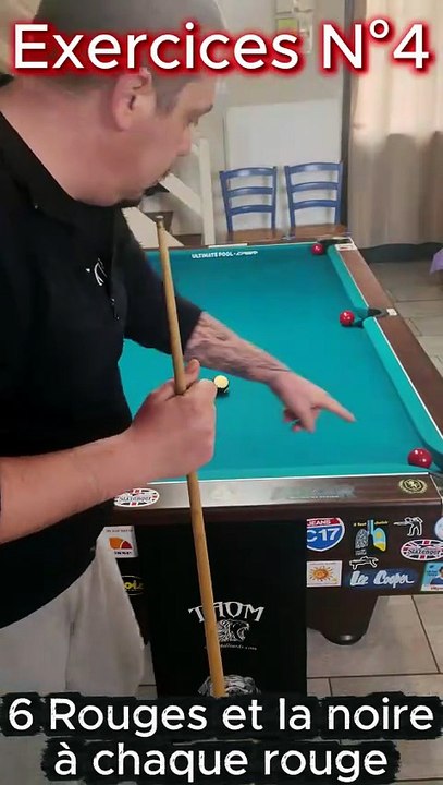 Exercices N°4 (billard) 6 rouges et la noire après chaque rouge