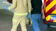 Jovem tem suspeita de fratura após acidente com cilindro elétrico em Cascavel