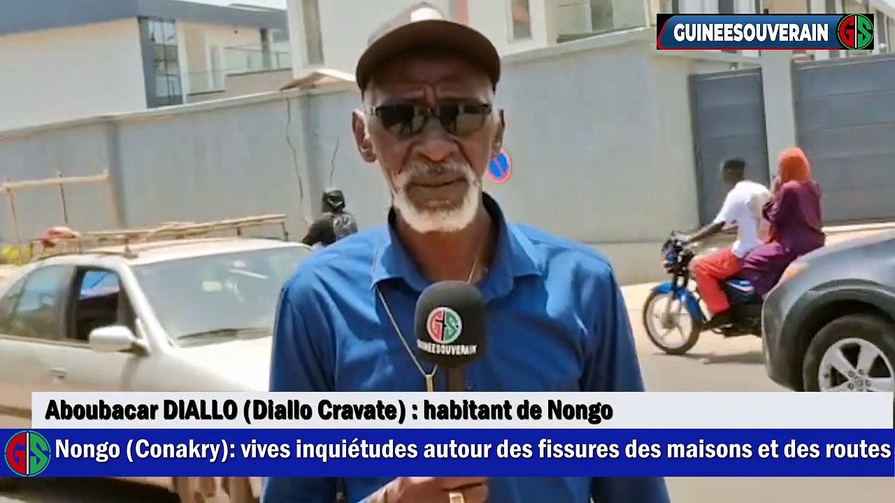Fissures  sur des maisons et routes à Nongo