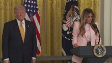 WHITE HOUSE MOMENT GOES VIRAL: MELANIA PRAISES TRUMP IN FRONT OF MILITARY FAMILIES