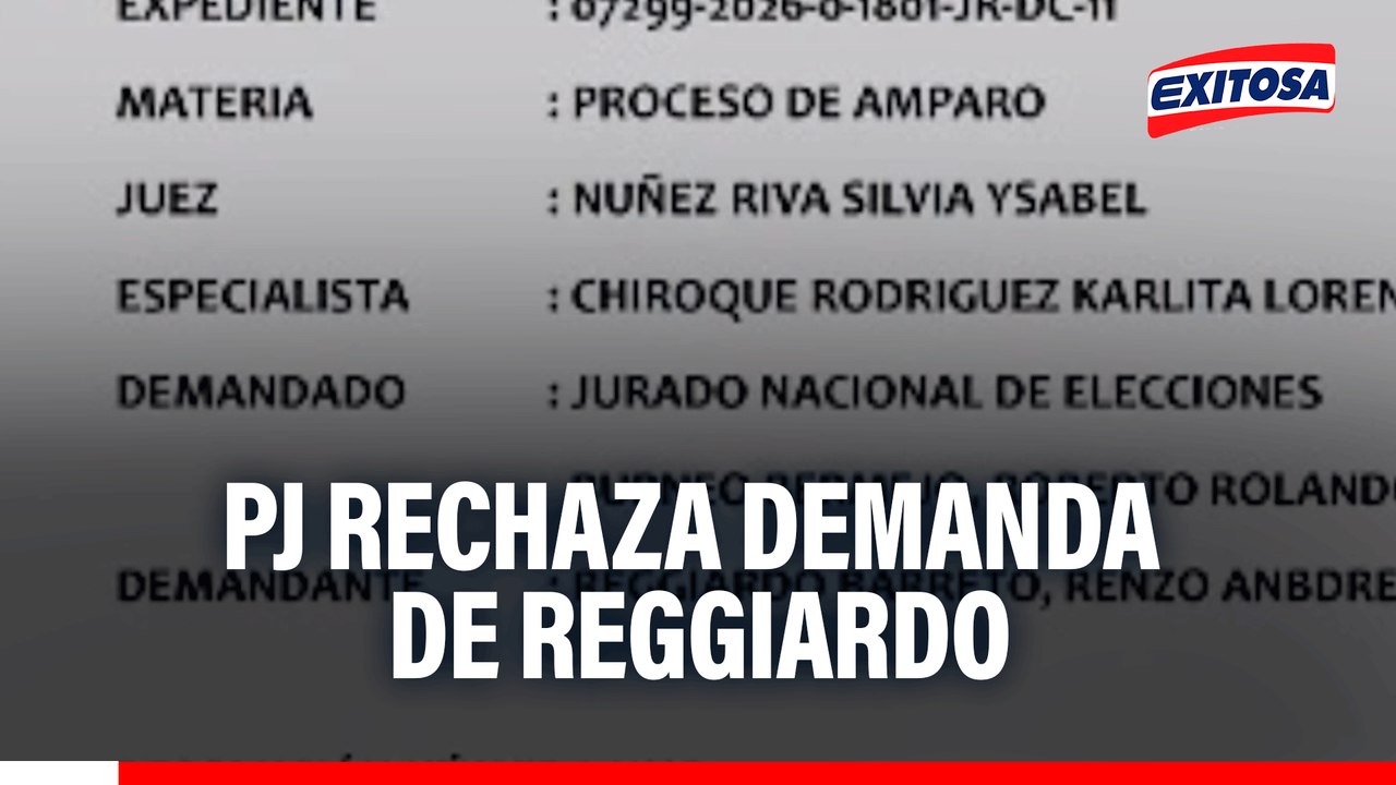 Poder Judicial del Perú se declara incompetente ante demanda de Renzo Reggiardo por elecciones complementarias