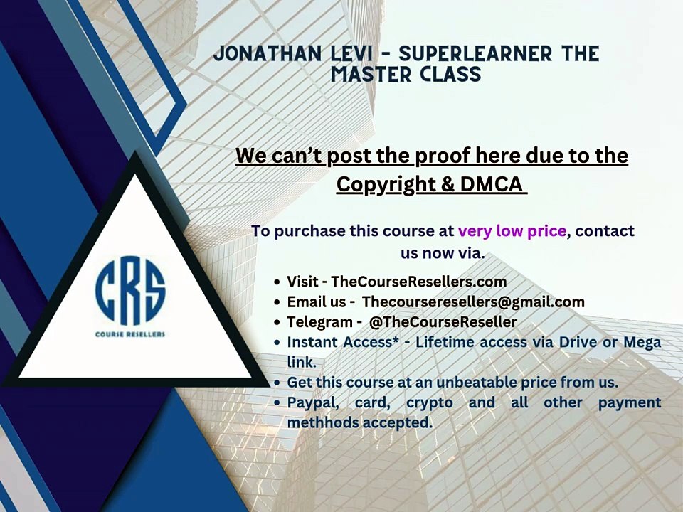 Thecourseresellers.com - Jonathan Levi – Superlearner The Master Class