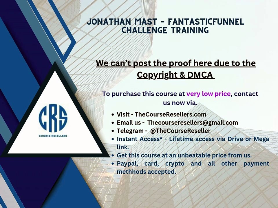 Thecourseresellers.com - Jonathan Mast – FANTASTICfunnel Challenge Training
