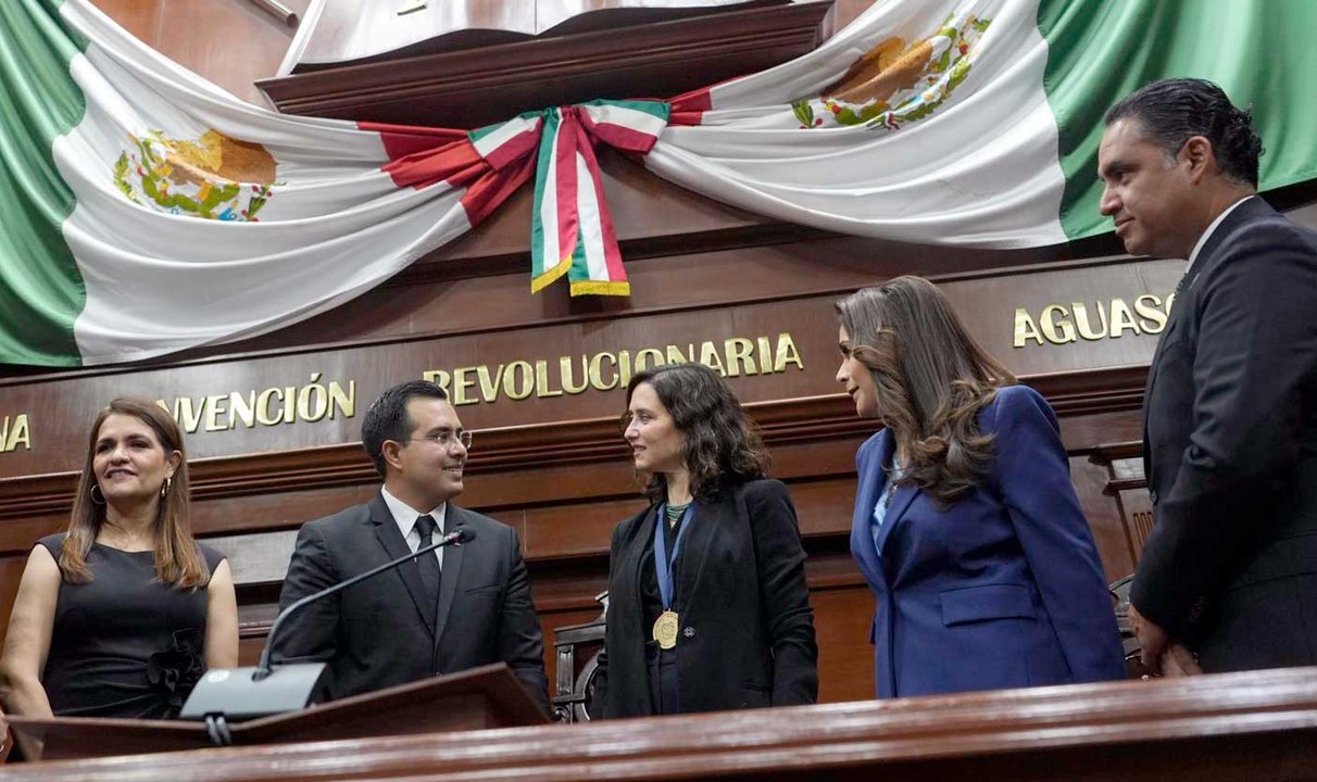 Díaz Ayuso recibe en México la Medalla de la Libertad de Aguascalientes