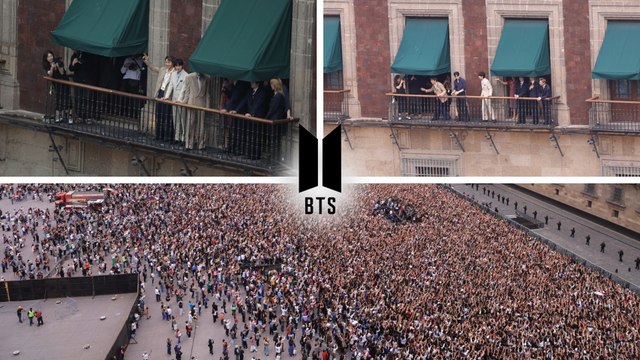 Integrantes de BTS hablan español frente a su publico mexicano desde Palacio Nacional
