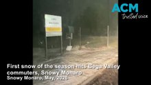 First snow of the season hits Bega Valley commuters and Snowy Monaro