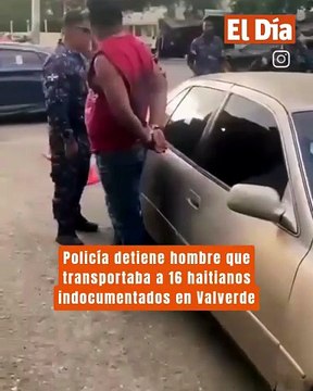 Policía detiene hombre que transportaba a 16 haitianos indocumentados en Valverde