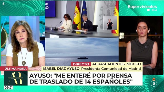 Ayuso lamenta el descontrol del Gobierno sobre el hantavirus: Sabemos lo mismo que la población