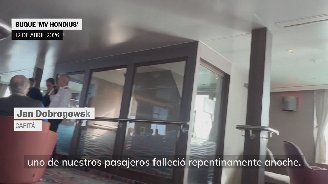 El capitán informa de la primera muerte por hantavirus en el crucero y afirma que el pasajero no era contagioso