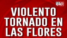 Violento tornado causó destrozos y dejó varios heridos en Las Flores