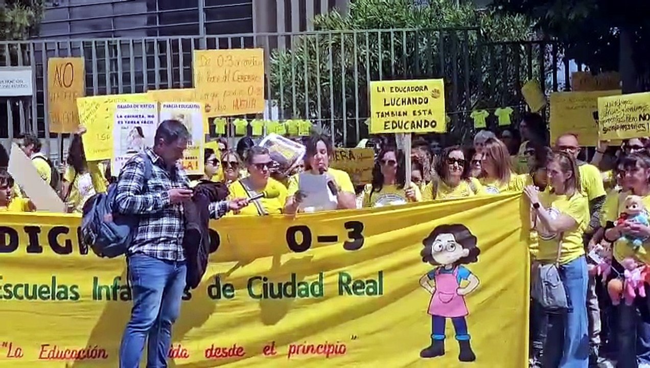 La Marea Amarilla protesta en Ciudad Real