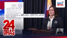 Committee report ukol sa reklamo kay VP Duterte, ipinamamahagi na sa mga kongresista | 24 Oras
