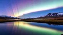 Northern Lights Reflection in Still Water