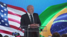 Lula, do Brasil, "muito satisfeito" com o encontro com Trump