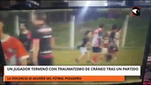 UN JUGADOR TERMINÓ CON TRAUMATISMO DE CRÁNEO TRAS UN PARTIDO