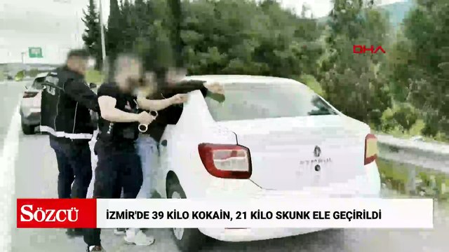 İzmir'de 39 kilo kokain, 21 kilo skunk ele geçirildi