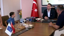 Kuşadası Belediye Başkan Vekili Demirtaş, küçük kutup kaşifini makamında ağırladı