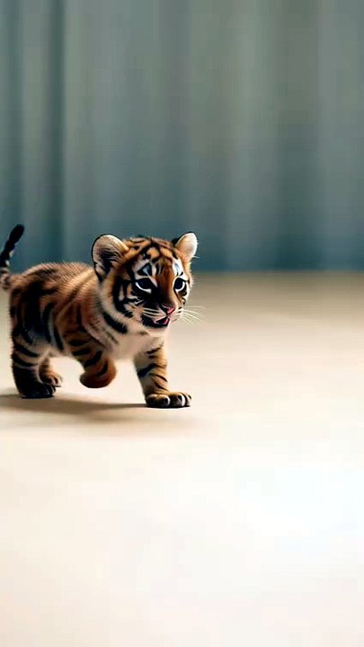 Tiny Baby Tiger on Human Hand 🐯 | Ultra Realistic Cute Mini Tiger Animation