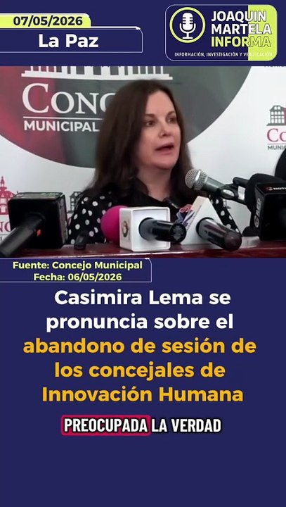 Casimira Lema se pronuncia sobre el abandono de sesión de los concejales de Innovación Humana