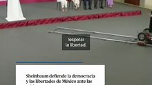 Sheinbaum defiende la democracia y las libertades de México ante las críticas de Ayuso